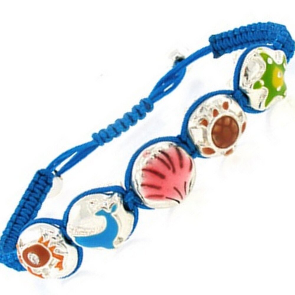 Macrame Aqua Blue Beach Sea Shell Beaded Bracelet